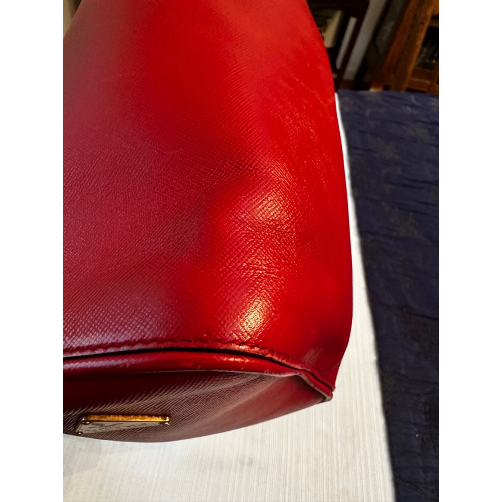 Prada Red Leather Barrel Bag - Picture 13 of 16